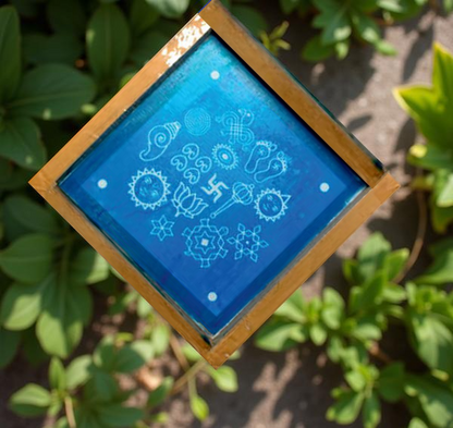 Rangly Chaitrangan Rangoli Stencil Wooden 5*5 Inches Pack of 1 piece