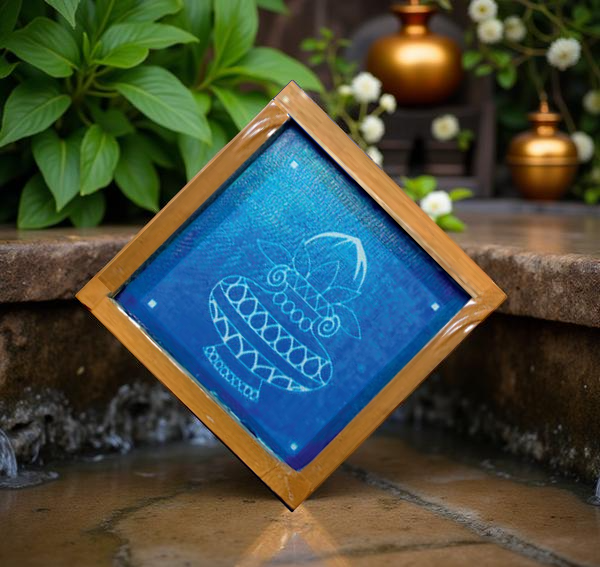 Rangly Kalasam Model 2 Rangoli Stencil Wooden 5*5 Inches Pack of 1 piece