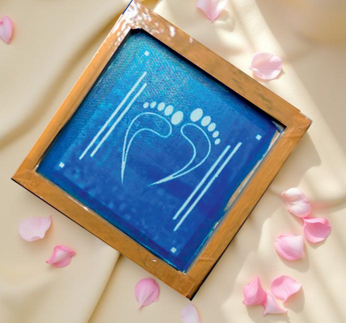 Rangly Lakshmi Padham Model 3 Rangoli Stencil Wooden 5*5 Inches Pack of 1 piece