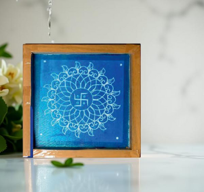 Rangly Mandala Chakra Rangoli Stencil Wooden 5*5 Inches Pack of 1 piece