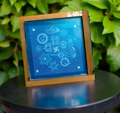 Rangly Chaitrangan Rangoli Stencil Wooden 5*5 Inches Pack of 1 piece