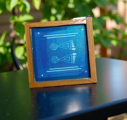 Rangly  Padam Model 5  Rangoli Stencil Wooden 5*5 Inches Pack of 1 piece