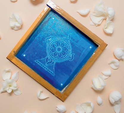 Rangly Chakram Rangoli Stencil Wooden 5*5 Inches Pack of 1 piece