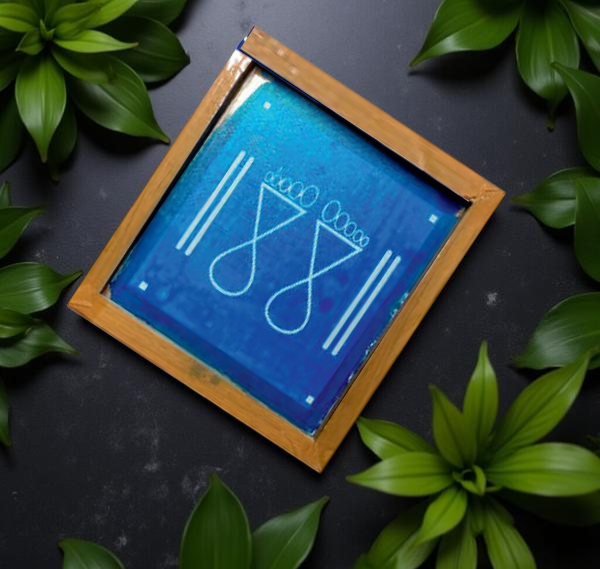 Rangly  Padam Model 4 Rangoli Stencil Wooden 5*5 Inches Pack of 1 piece