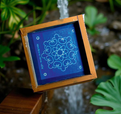 Rangly   Mandala Circle Rangoli Stencil Wooden 5*5 Inches Pack of 1 piece