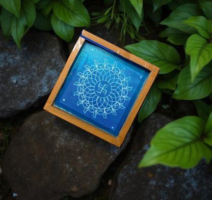 Rangly Mandala Chakra Rangoli Stencil Wooden 5*5 Inches Pack of 1 piece