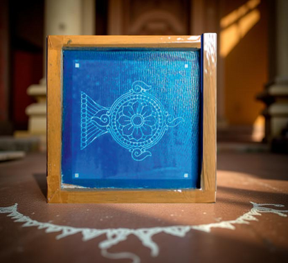 Rangly Chakram Rangoli Stencil Wooden 5*5 Inches Pack of 1 piece