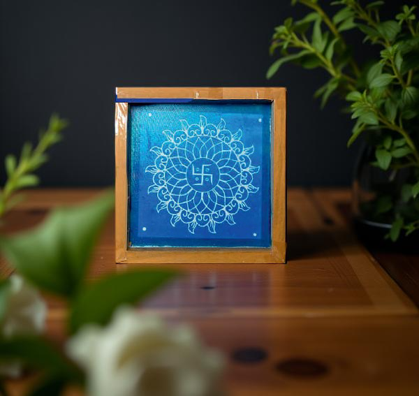 Rangly Mandala Chakra Rangoli Stencil Wooden 5*5 Inches Pack of 1 piece