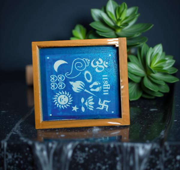 Rangly Chaitrangan Model 1 Rangoli Stencil Wooden 5*5 Inches Pack of 1 piece