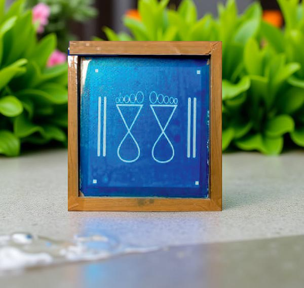 Rangly  Padam Model 4 Rangoli Stencil Wooden 5*5 Inches Pack of 1 piece