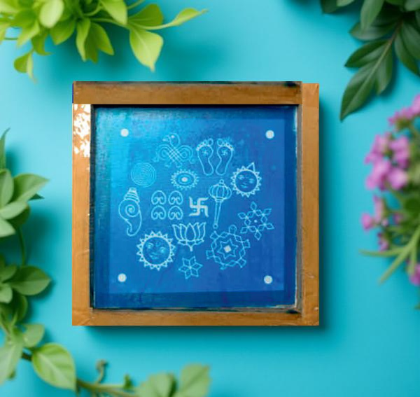 Rangly Chaitrangan Rangoli Stencil Wooden 5*5 Inches Pack of 1 piece