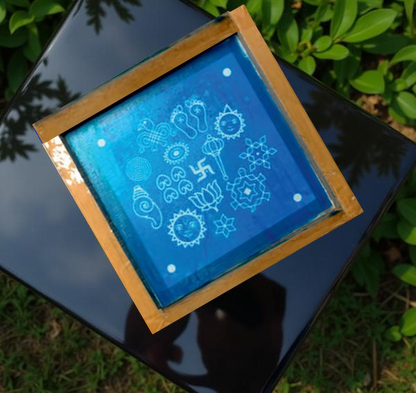 Rangly Chaitrangan Rangoli Stencil Wooden 5*5 Inches Pack of 1 piece