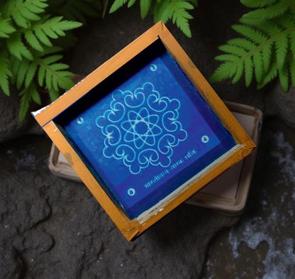 Rangly   Mandala Circle Rangoli Stencil Wooden 5*5 Inches Pack of 1 piece