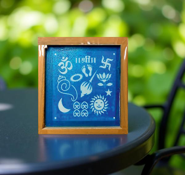 Rangly Chaitrangan Model 1 Rangoli Stencil Wooden 5*5 Inches Pack of 1 piece