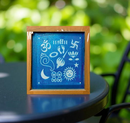 Rangly Chaitrangan Model 1 Rangoli Stencil Wooden 5*5 Inches Pack of 1 piece