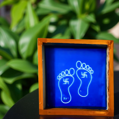 Rangly Lakshmi Padham Rangoli Stencil Wooden 5x5 Inches Pack of 1 piece