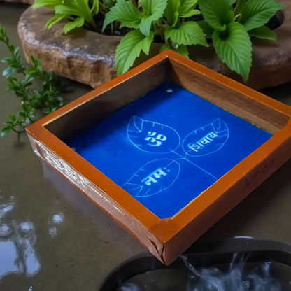 Rangly Bel Patra Rangoli Stencil Wooden 5X5 Inches Pack of 1 piece