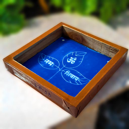 Rangly Bel Patra Rangoli Stencil Wooden 5X5 Inches Pack of 1 piece