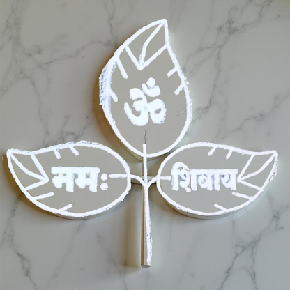 Rangly Bel Patra Rangoli Stencil Wooden 5X5 Inches Pack of 1 piece