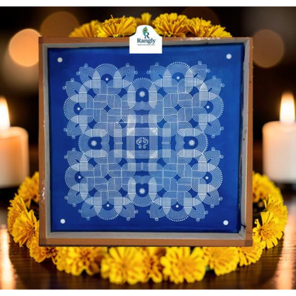 Rangly Pure Kambi Kolam Stencil Wooden Pack of 1 piece - WJ2007