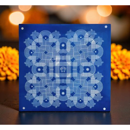 Rangly Pure Kambi Kolam Stencil Wooden Pack of 1 piece - WJ2007