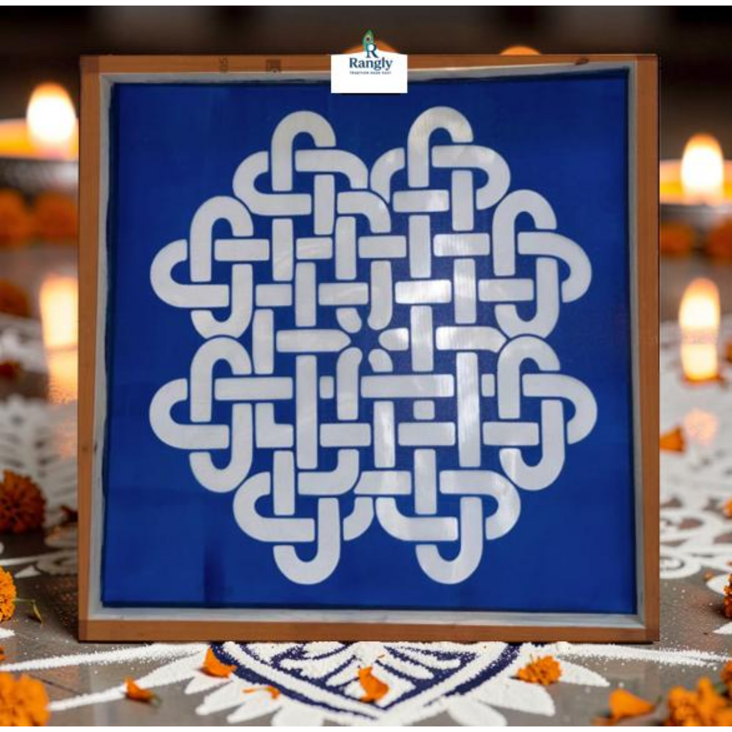 Rangly Pavitra Aura Stencil Wooden Pack of 1 piece - WJ2009