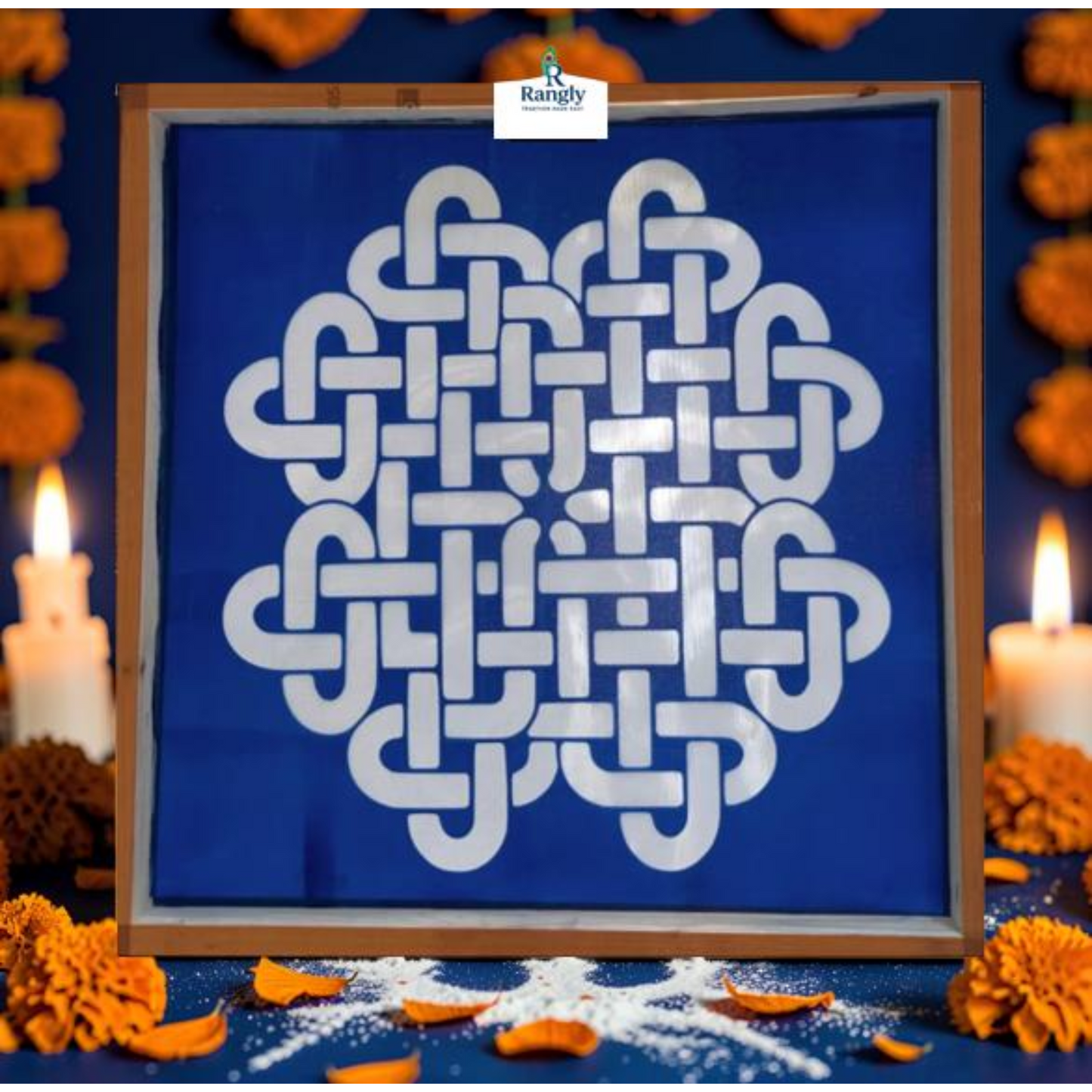 Rangly Pavitra Aura Stencil Wooden Pack of 1 piece - WJ2009