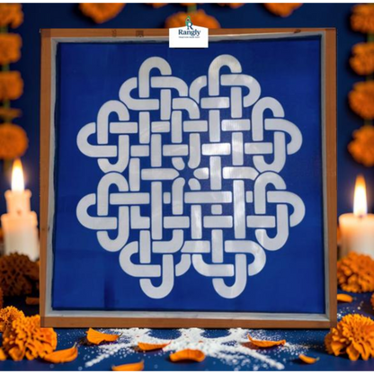 Rangly Pavitra Aura Stencil Wooden Pack of 1 piece - WJ2009