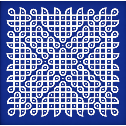 Rangly  Mangala Kambi Big Kolam  Stencil  Pack of 1 piece - WJ2413