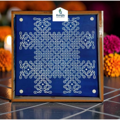 Rangly  Royal Classic Sikku Big Kolam Stencil  Pack of 1 piece - WJ2415