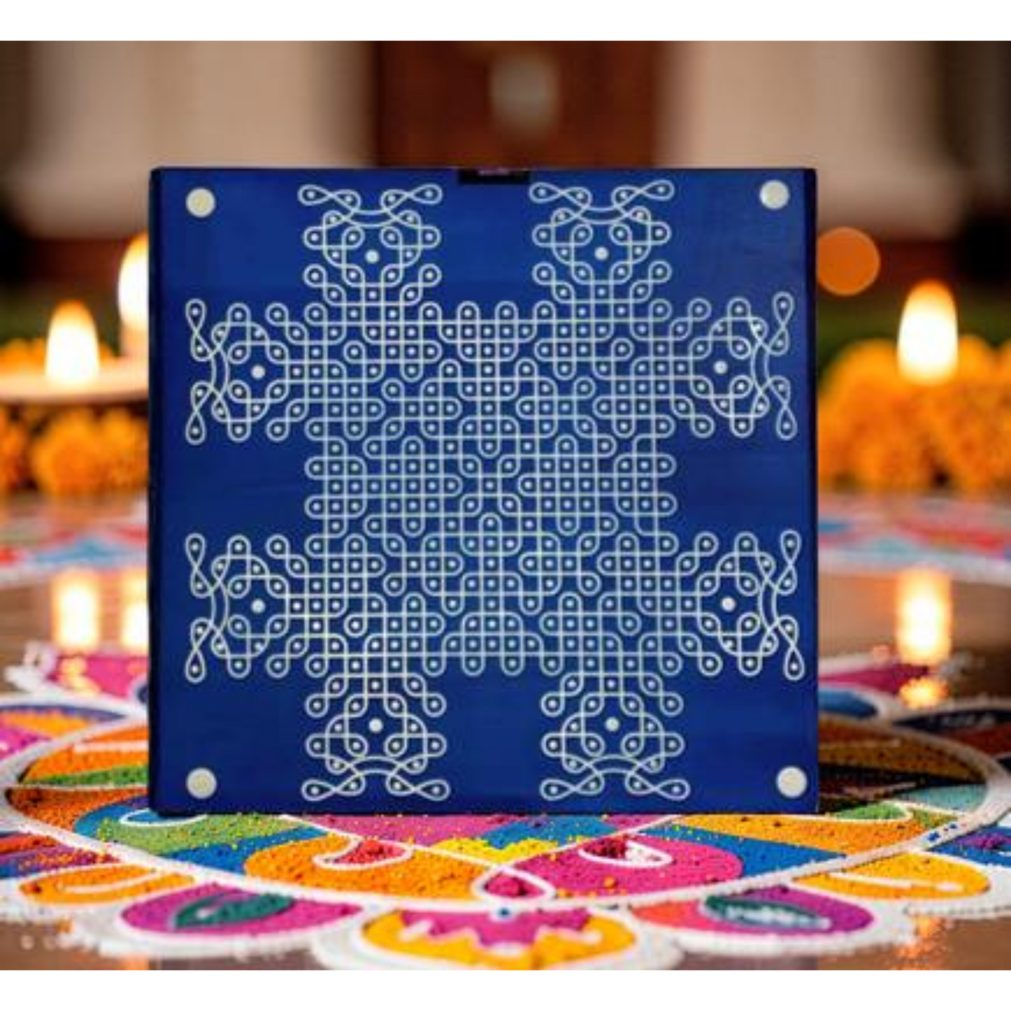 Rangly  Royal Classic Sikku Big Kolam Stencil  Pack of 1 piece - WJ2415