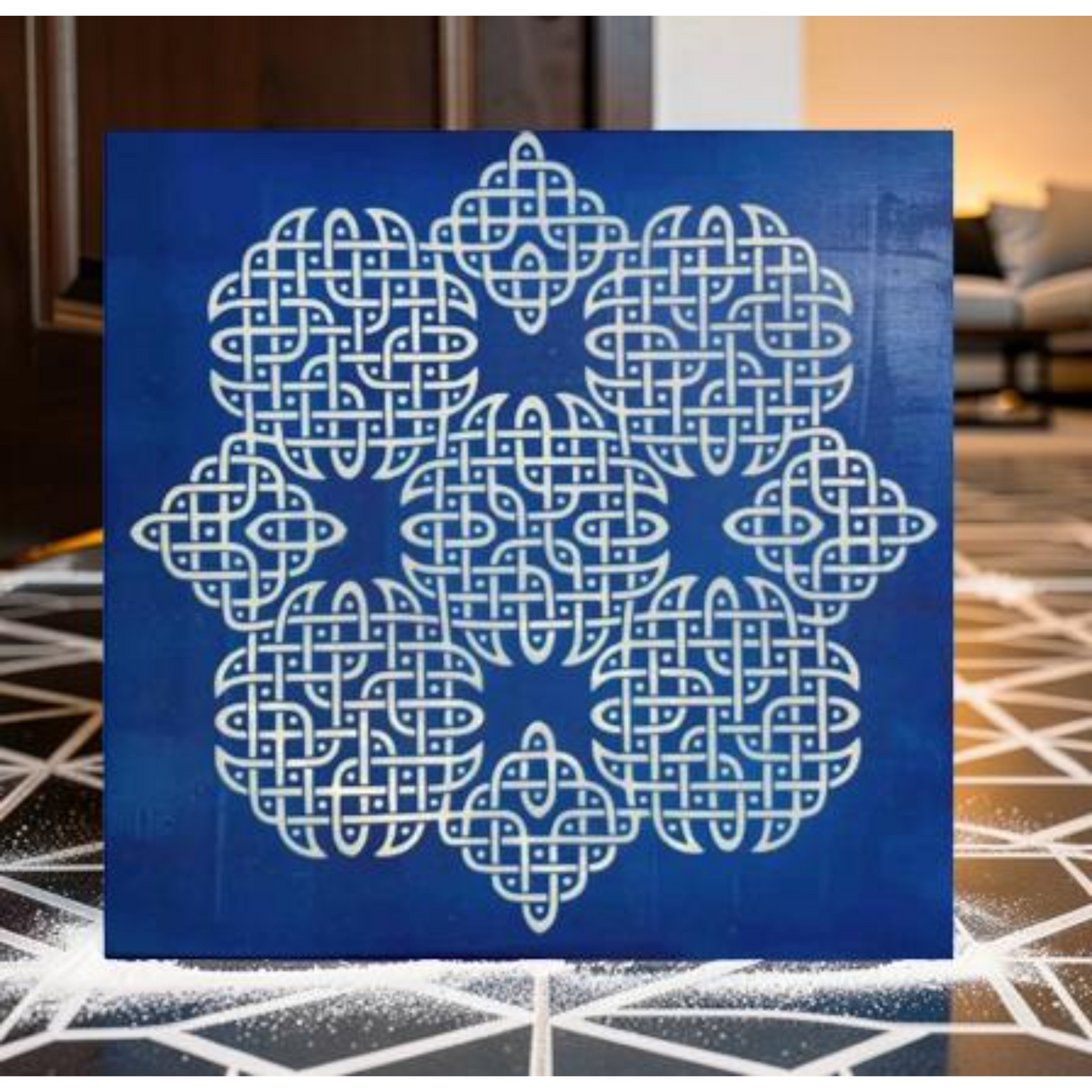 Rangly Divine Structured Pulli Big Kolam Stencil  Pack of 1 piece - WJ2416