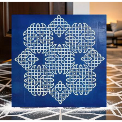 Rangly Divine Structured Pulli Big Kolam Stencil  Pack of 1 piece - WJ2416