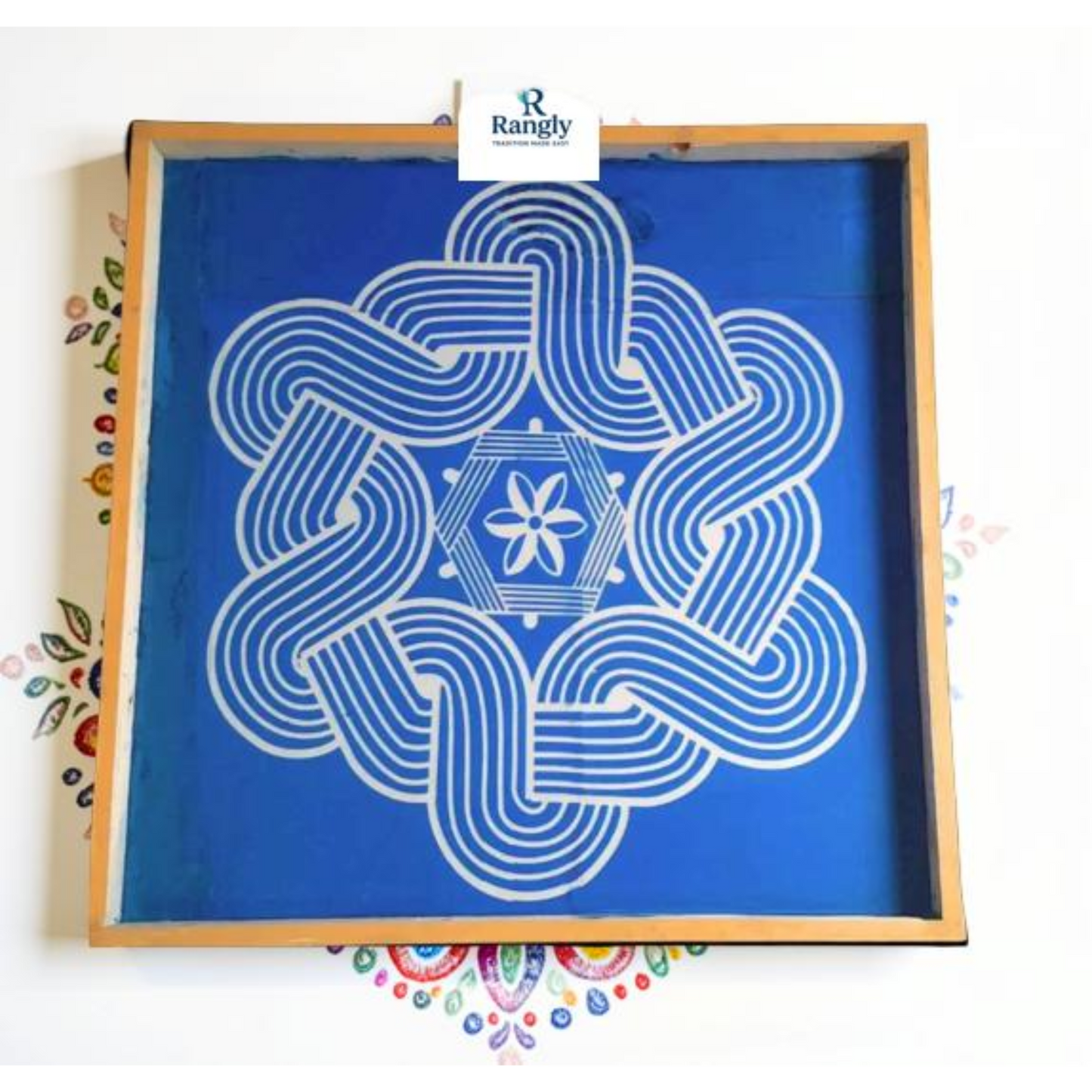 Rangly Big Free Hand Kolam Pack of 1 piece - WJ3005