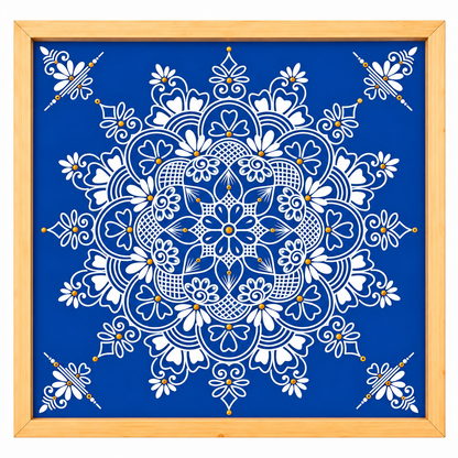 WJ3011 : Big Free Hand Kolam Stencil : 30 inch