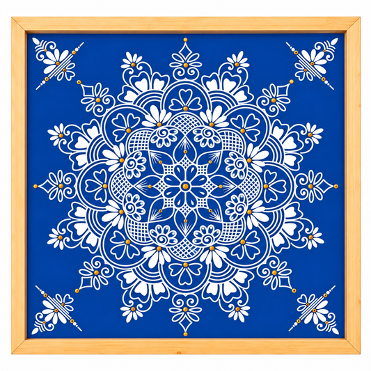 WJ3011 : Big Free Hand Kolam Stencil : 30 inch