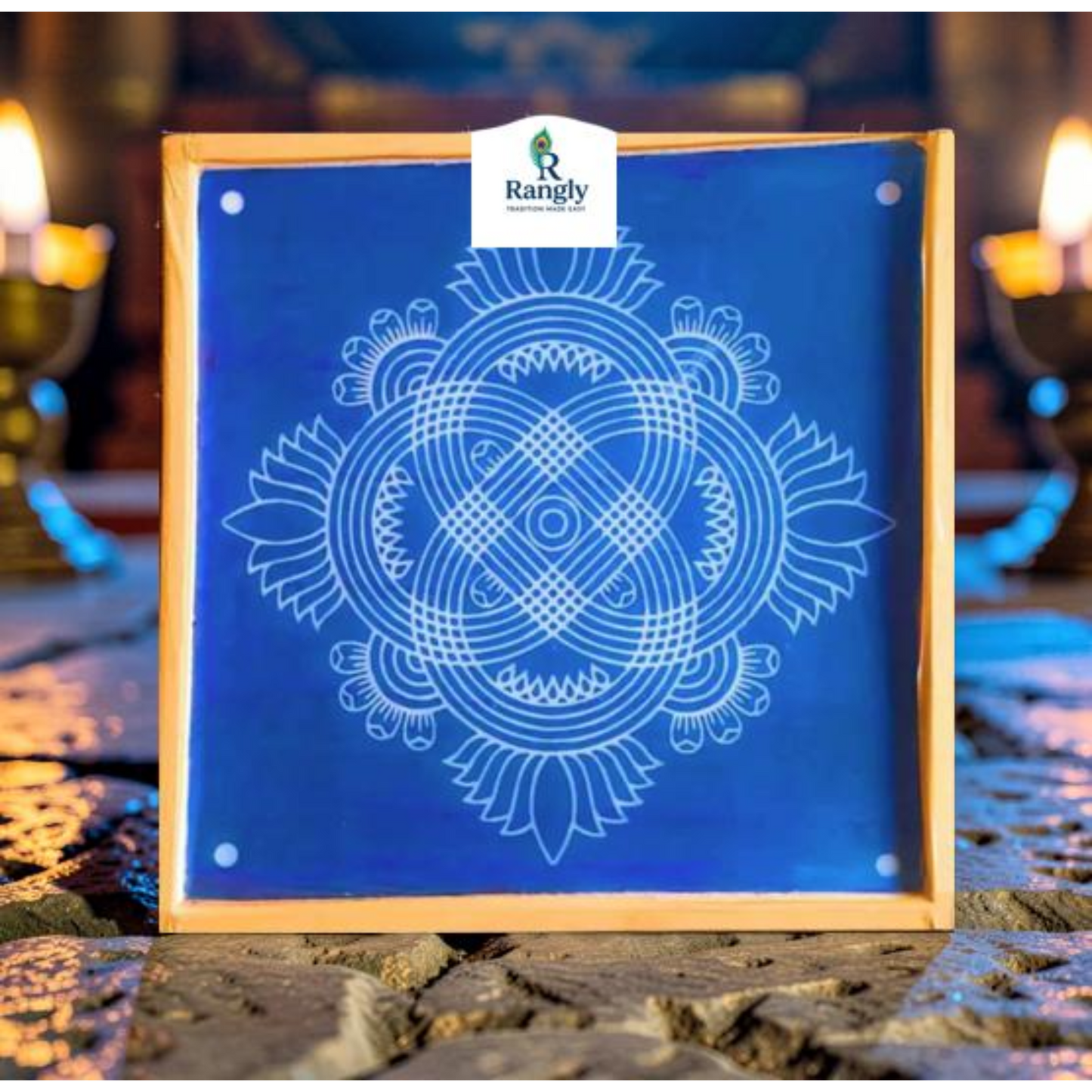Rangly Biggest Lotus Kolam  Pack of 1 piece - WJ4002