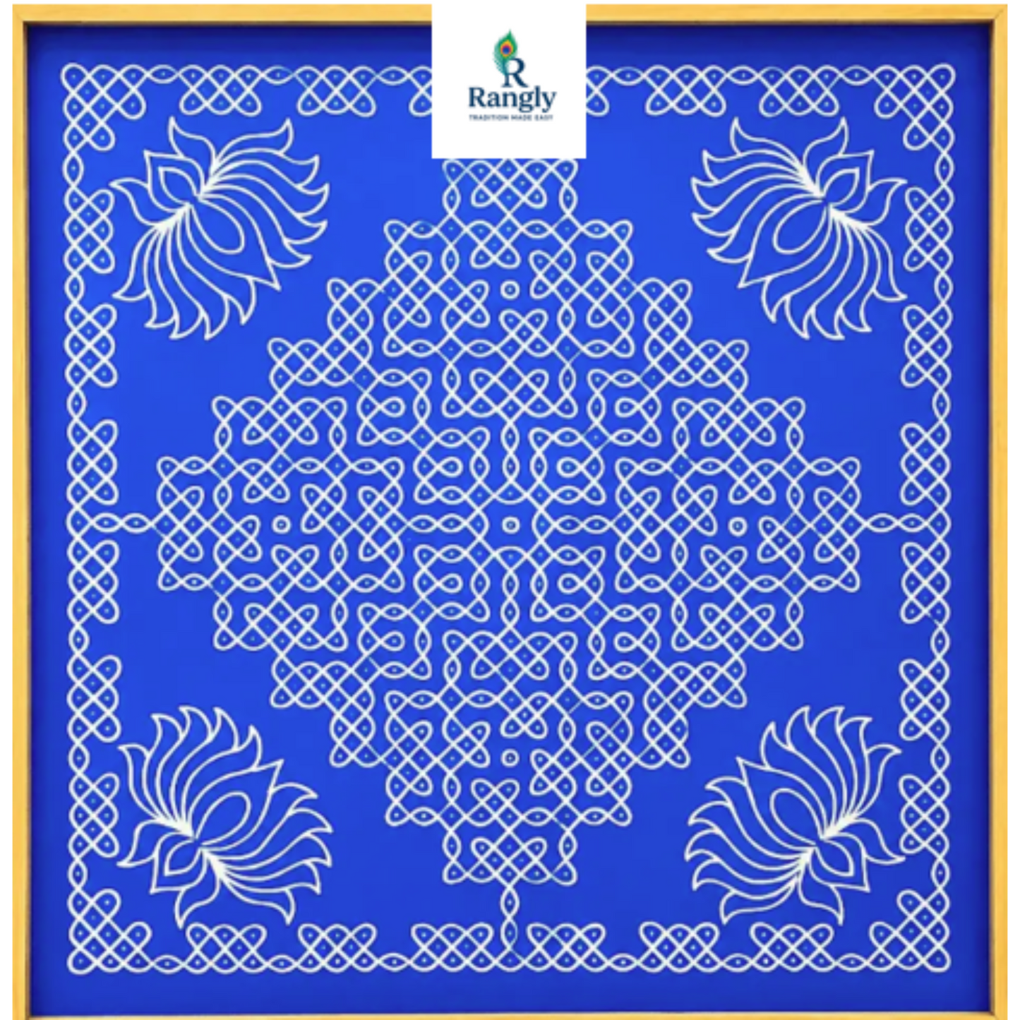 Biggest Lotus Pulli Kolam Stencil : 40 Inch -WJ4007 : Rangly
