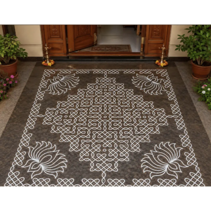 Biggest Lotus Pulli Kolam Stencil : 40 Inch -WJ4007 : Rangly