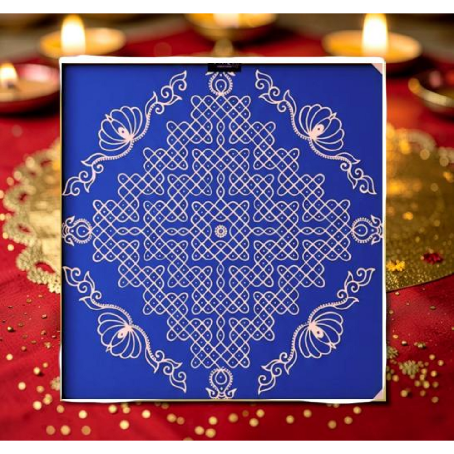 Biggest Maha Ananta Kolam Stencil : 40 Inch - WJ4008 -  Rangly