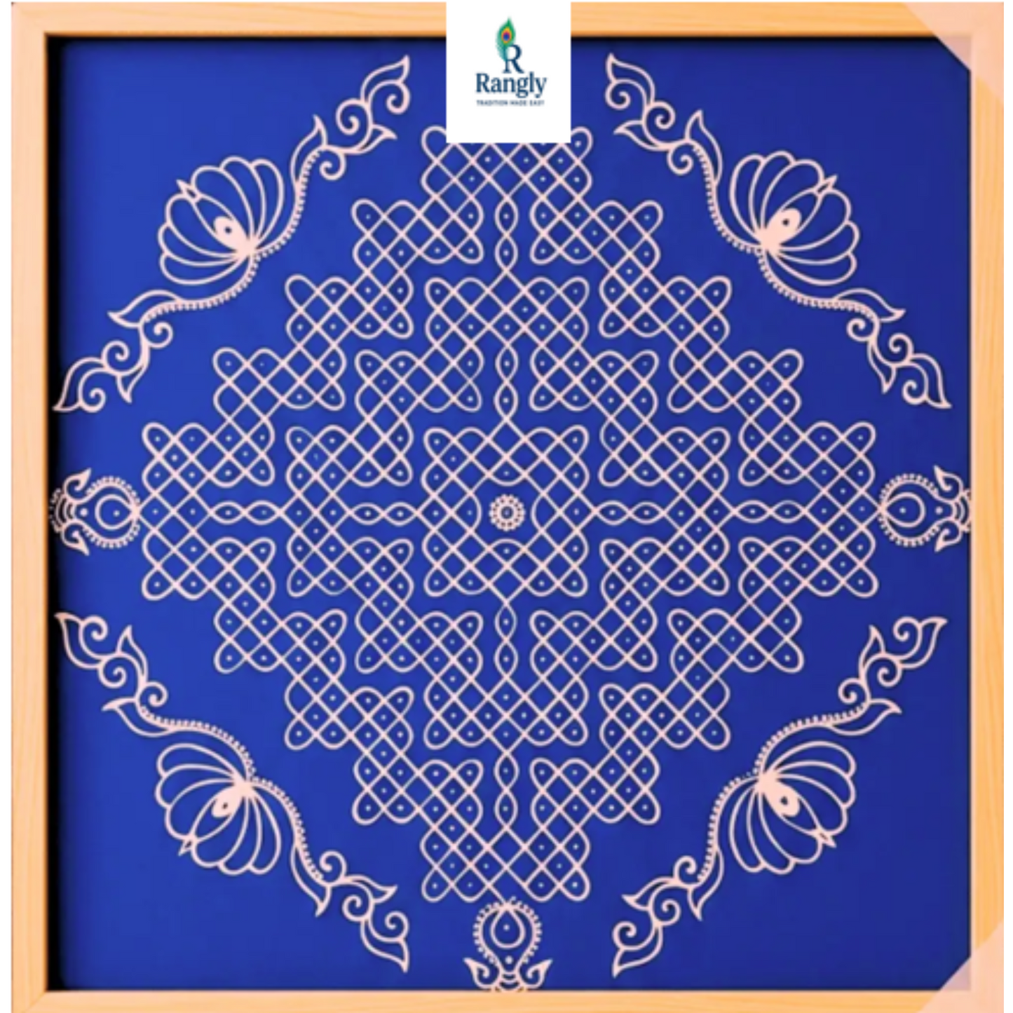 Biggest Maha Ananta Kolam Stencil : 40 Inch - WJ4008 -  Rangly