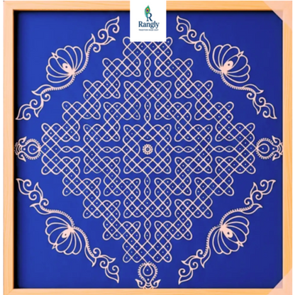 Biggest Maha Ananta Kolam Stencil : 40 Inch - WJ4008 -  Rangly