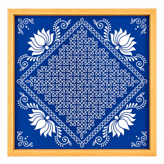 WJ4010  Biggest Ananda Kamalam Kolam Stencil  40 Inch