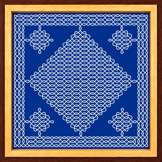 WJ4011 – Biggest Traditional Temple Kolam Stencil – 40 Inch