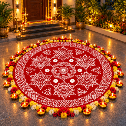 ನವಗ್ರಹ ಯಂತ್ರ ಕೋಲಂ ಸ್ಟೆನ್ಸಿಲ್ ಮಾಡೆಲ್ 2 ವುಡನ್ 1 ಪೀಸ್ ಪ್ಯಾಕ್