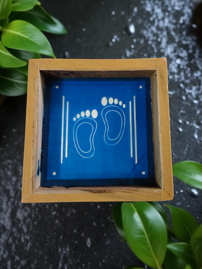 Rangly Lakshmi Padham Model 1 Rangoli Stencil Wooden 5X5 Inches Pack of 1 piece