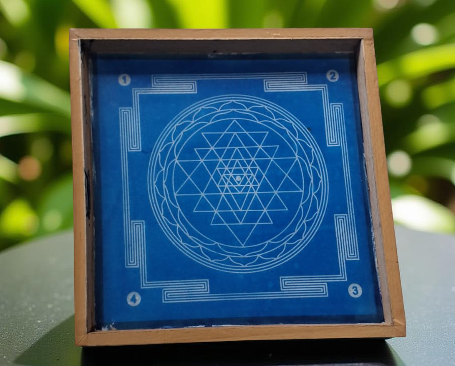 Rangly Sri Yantra Model 4  Rangoli Stencil Wooden 13x13 Inches Pack of 1 piece