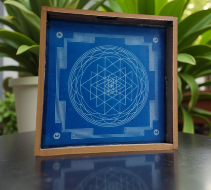 Rangly Sri Yantra Model 4  Rangoli Stencil Wooden 13x13 Inches Pack of 1 piece