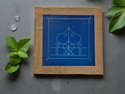 Rangly Yantra  Ashwatha Mandala Model 1  Rangoli Stencil Wooden 5x5 Inches Pack of 1 piece