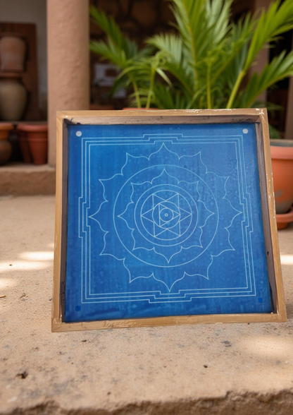 Rangly Sri Yantra Model 5  Rangoli Stencil Wooden 13x13 Inches Pack of 1 piece
